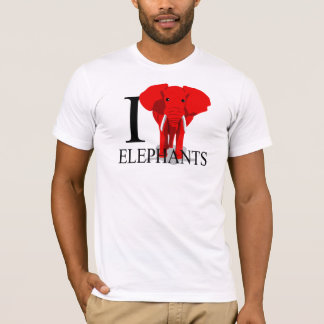 J'aime le T-shirts d'éléphants