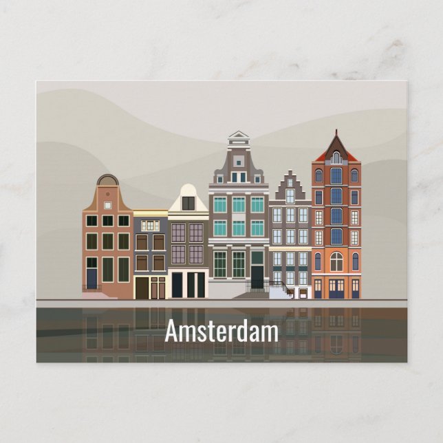 J'aime le voyage d'Amsterdam la carte postale (Devant)