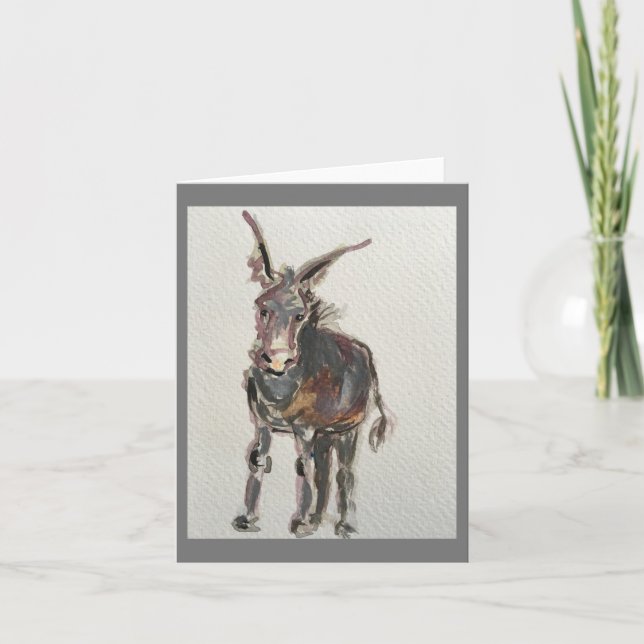 J'aime les ânes carte de remerciements (Devant)
