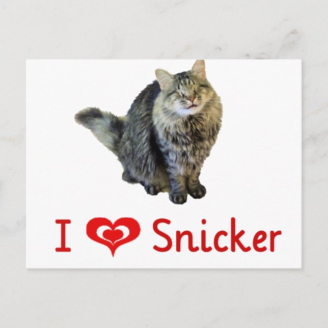 J'aime les cartes postales Snicker (Devant)