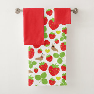 J'aime les fraises Motif sans couture