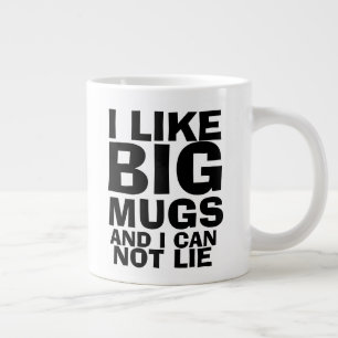 J'aime les grands mugs Tasse de café drôle