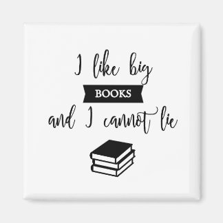 J'aime les gros livres, aimant frigo
