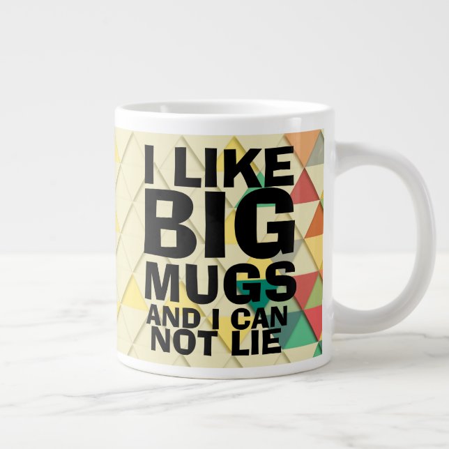 J'Aime Les Grosses Mugs Moderne Motif Triangle Drô (Droite)