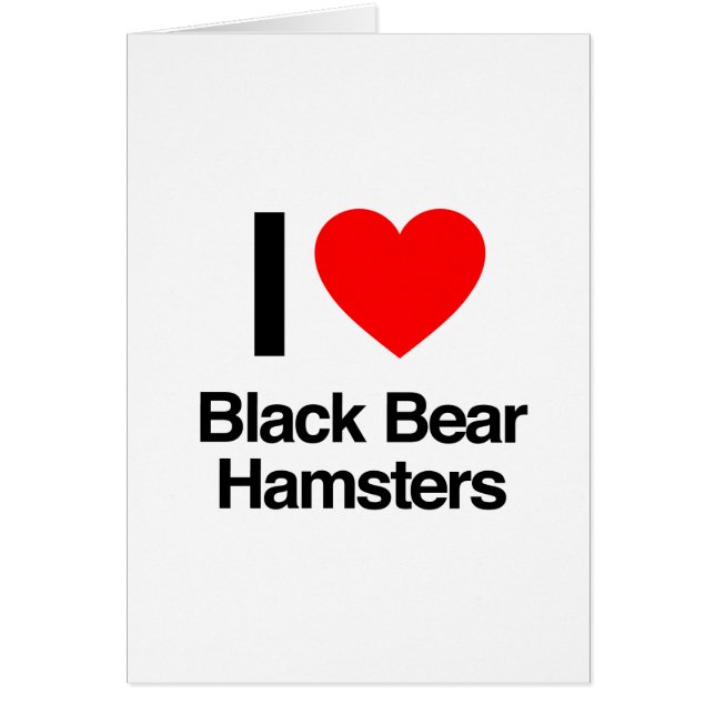 j'aime les hamsters d'ours noir (Devant)