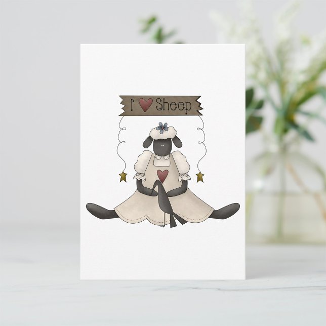 J'aime les invitations de moutons (Créateur téléchargé)
