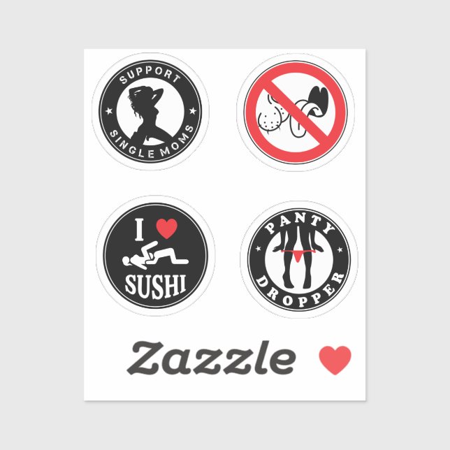 J'aime les paquets Sticker pour maman célibataire (Feuille)