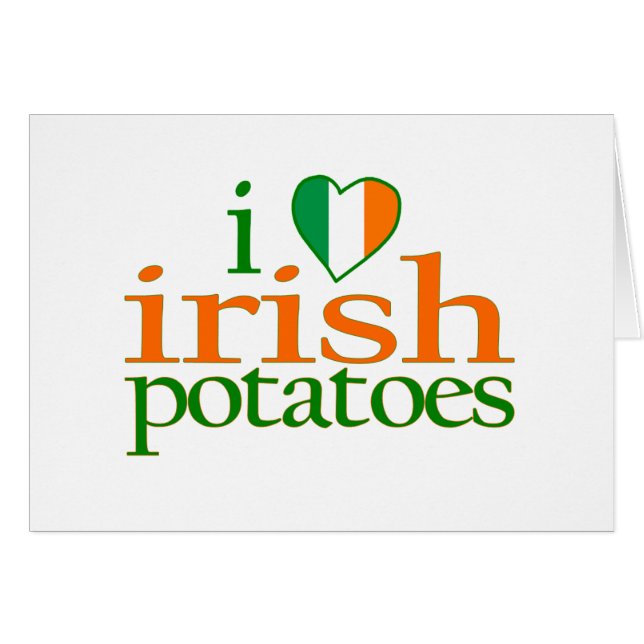 J'aime les pommes de terre irlandaises (Devant horizontal)