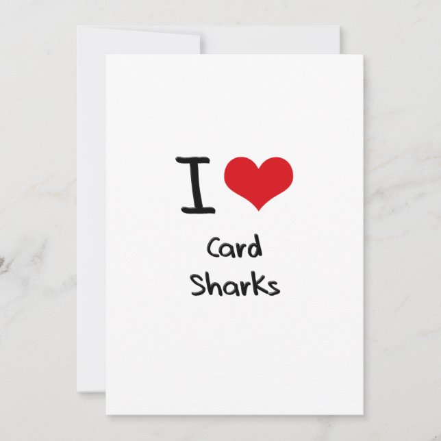 J'aime les requins cartes (Devant)