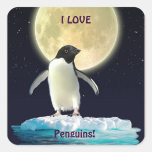 J'AIME LES Stickers Pingouins mignons PENGUINS