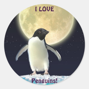 J'AIME LES Stickers Pingouins mignons PENGUINS