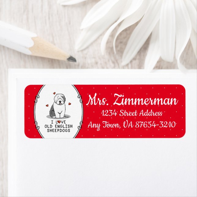 J'aime les vieux bergers anglais (Grey 1) mignonne (En situation)