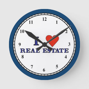 J'Aime L'Immobilier Horloge Ronde