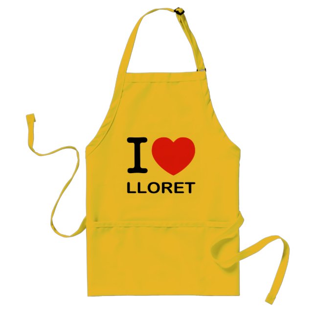 J'aime Lloret - tablier jaune (Devant)