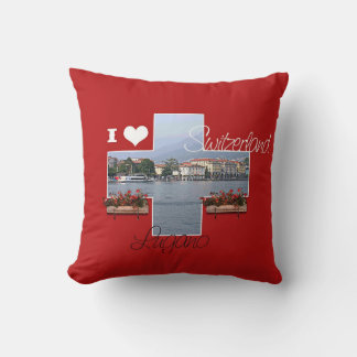 J'aime Lugano, Suisse - Coussin