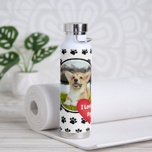 J'aime ma bouteille d'eau photo de chien