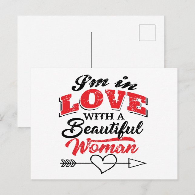 J'Aime Ma Carte De Vacances Femme (Devant / Derrière)