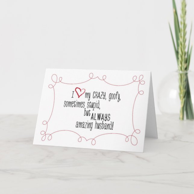 J'aime ma carte folle de mari (Devant)