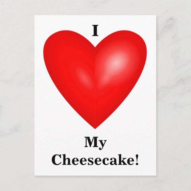 J'Aime Ma Carte Postale Cheesecake (Devant)