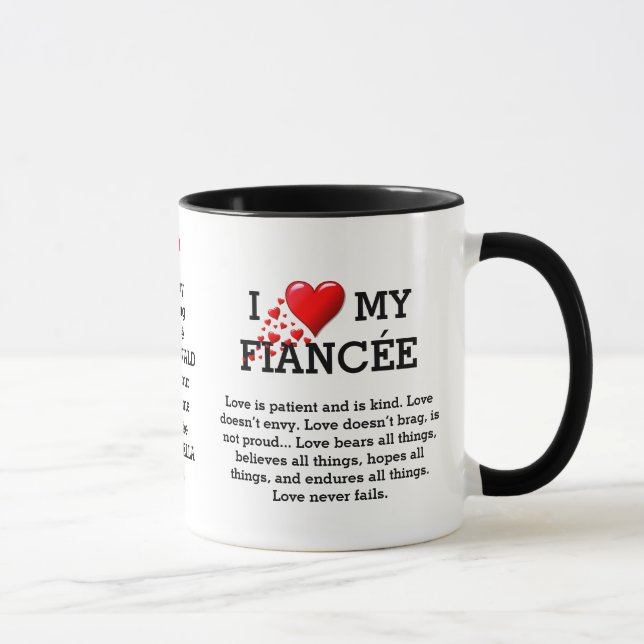 J'AIME MA FIANCÉE Custom Christian Mug (Droite)