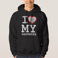 j'aime ma fille noire sweat - shirt à capuche