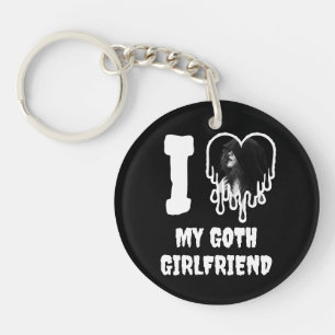 J'aime ma Goth Girlfriend Drit Heart Photo