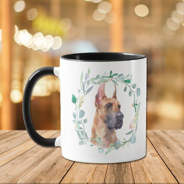J'Aime Ma Grande Mug De Café Dane Wreath (Créateur téléchargé)