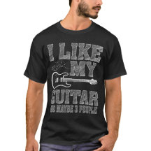 J'AIME MA GUITARE ET PEUT-ÊTRE T-shirt 3 PERSONNES