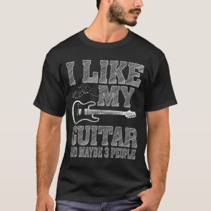J'AIME MA GUITARE ET PEUT-ÊTRE T-shirt 3 PERSONNES