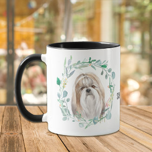 J'Aime Ma Mug De Café Shih-Tzu Wreath
