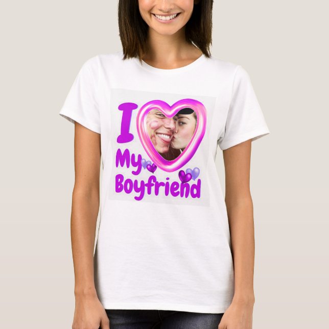 J'Aime Ma Petite Amie T-Shirt Personnalisé (Devant)