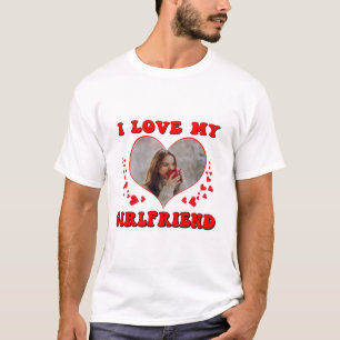 J'Aime Ma Petite Amie T-Shirt Personnalisé