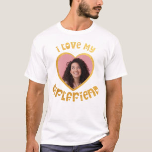 J'Aime Ma Petite Amie T-Shirt Personnalisé