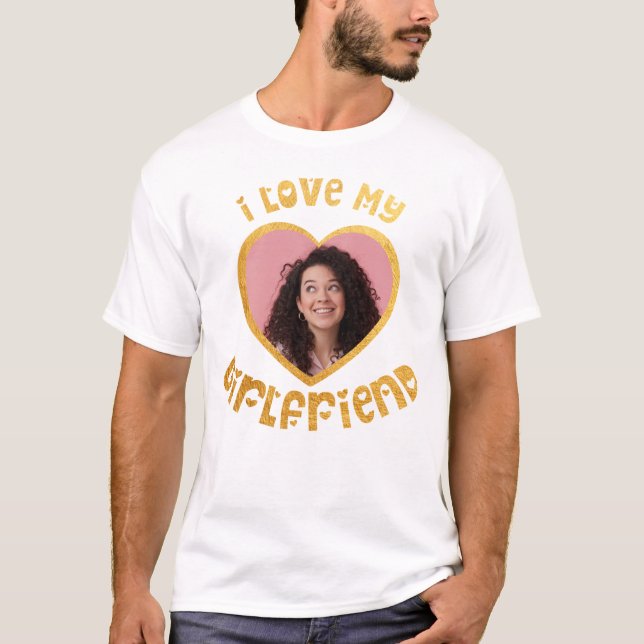 J'Aime Ma Petite Amie T-Shirt Personnalisé (Devant)