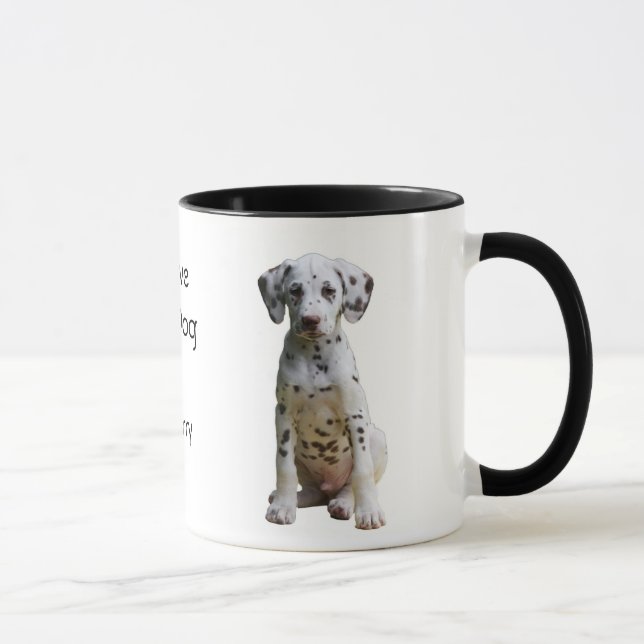J'aime ma tasse de café dalmatienne de chien (Droite)