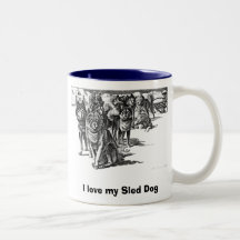 J'aime ma tasse de chien de traîneau
