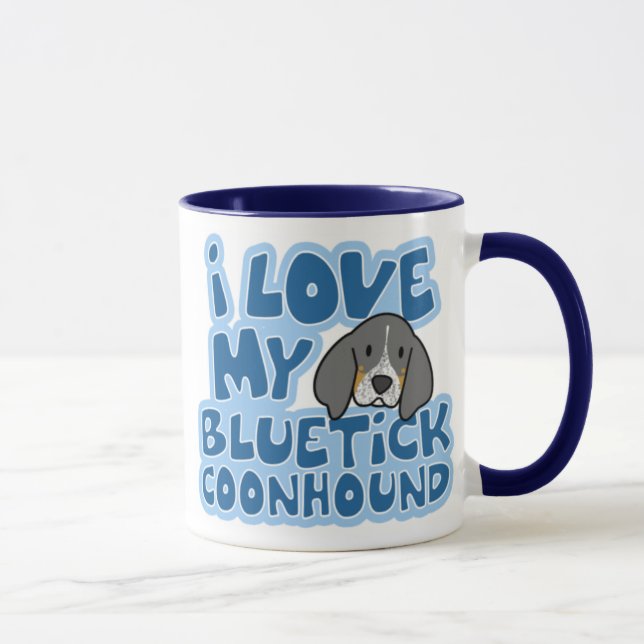J'aime ma tasse de Coonhound de Bluetick (Droite)