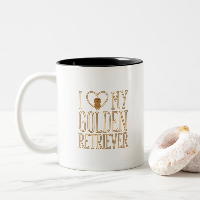 J'aime ma tasse de golden retriever (Avec donut)