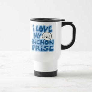 J'aime ma tasse de voyage de Bichon Frise