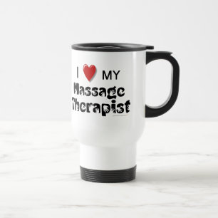 J'aime ma tasse inoxydable de voyage de thérapeute