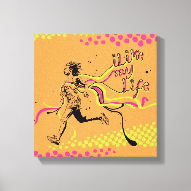"J'aime ma vie" en toile (Recto)