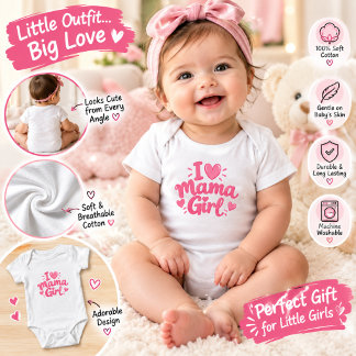 J'aime Maman Fille Body Bébé – Body Rose Adorable