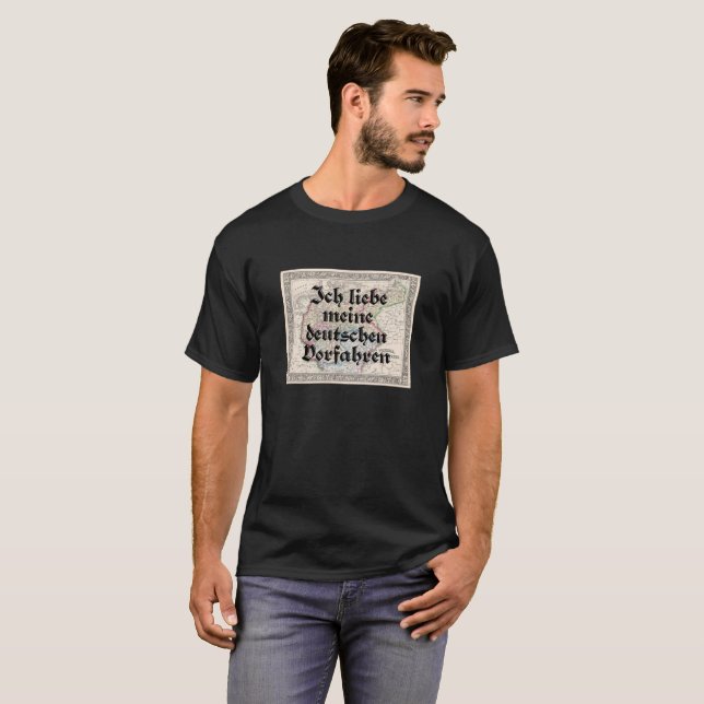 J'Aime Mes Ancêtres Allemands | T-shirt à manches  (Devant entier)