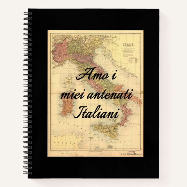 J'Aime Mes Ancêtres Italiens | Carnet de couvertur (Devant)
