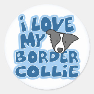 J'aime mes autocollants de border collie