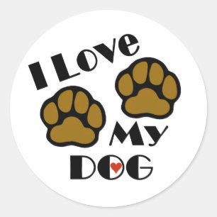J'Aime Mes Stickers Chien