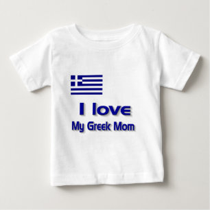 J'aime mes t-shirts bébé de maman grecque