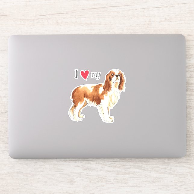 J'aime mon autocollant Cavalier Vinyl (Ordinateur)