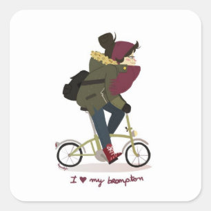 J'aime mon autocollant de Brompton ! Enfants