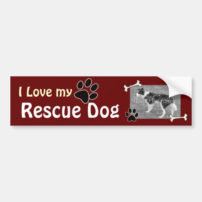 J'aime mon autocollant de DogBumper de délivrance (Devant)